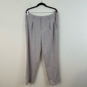 Runcati Men's Light Khaki Dress Pants Classic Tailored Fit Elastic Waist XL NWT